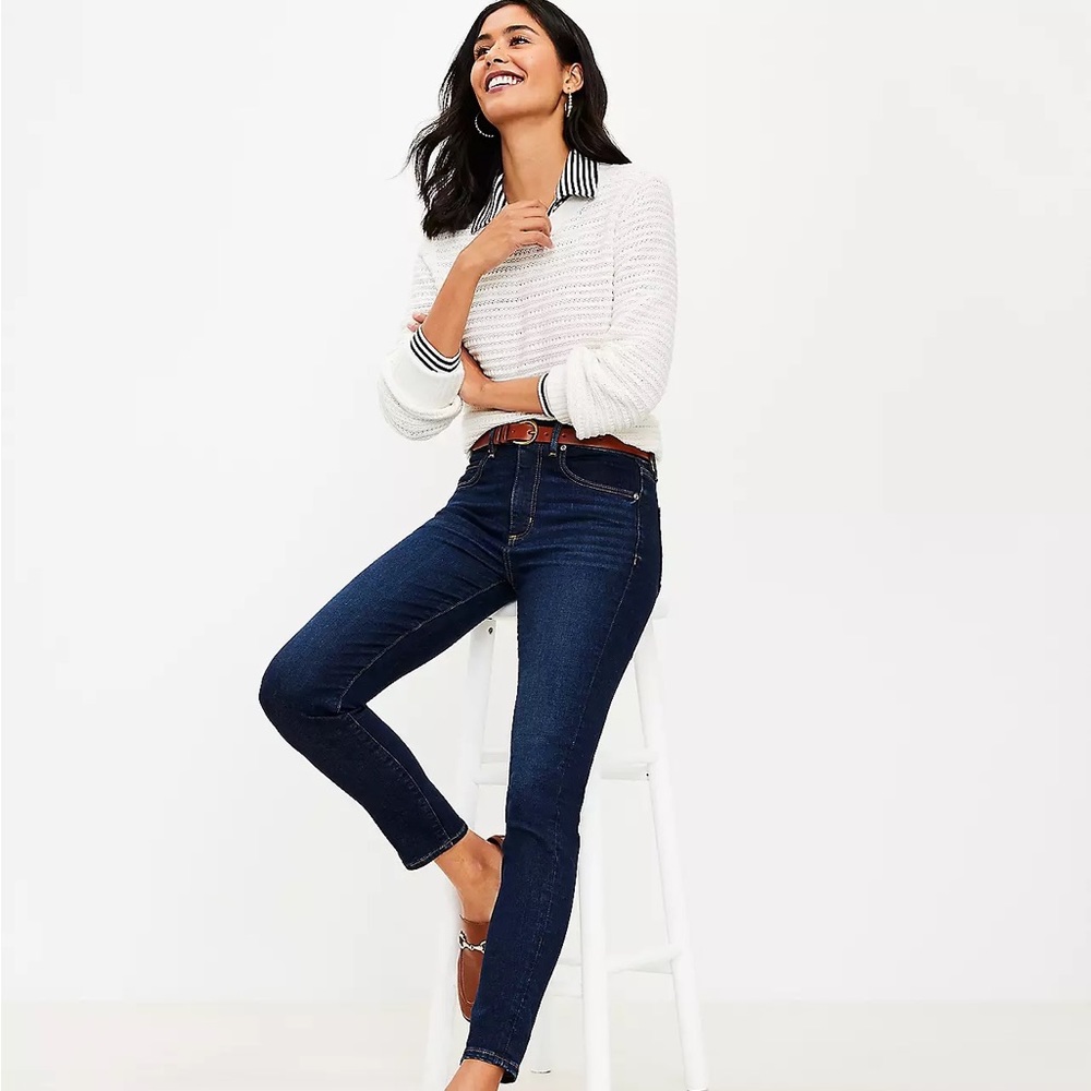 Loft Petite Curvy High Rise Skinny Jeans